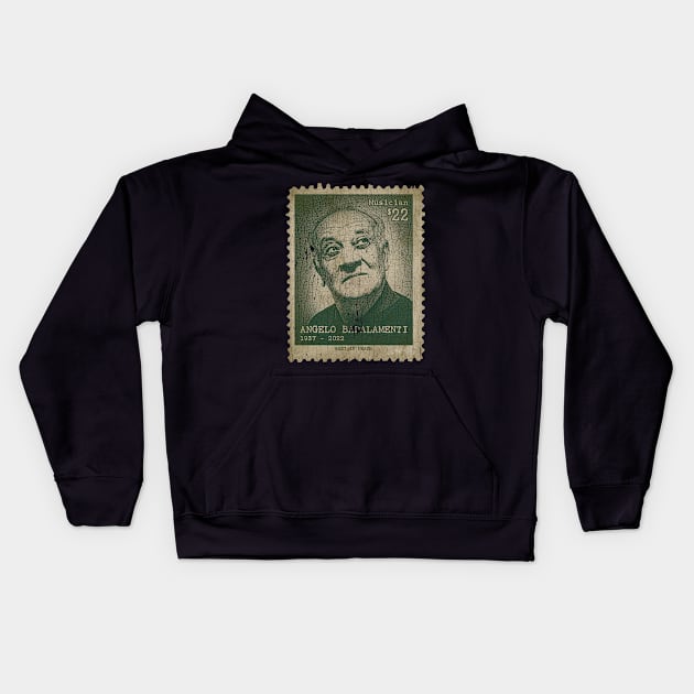 Engraved Vintage Style - Angelo Badalamenti Kids Hoodie by Chillashop Artstudio